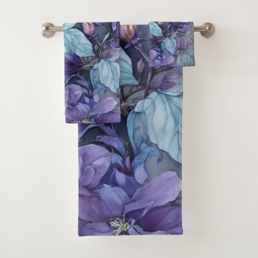 Periwinkle Garden Bad Handdoek (Insitu)