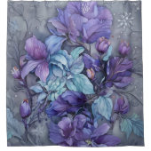 Periwinkle Garden Douchegordijn (Voorkant)