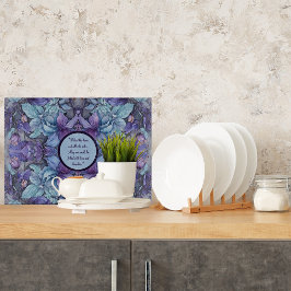 Periwinkle Garden Glass  Snijplank