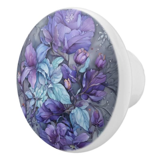 Periwinkle Garden Keramische Knop (Rechts)