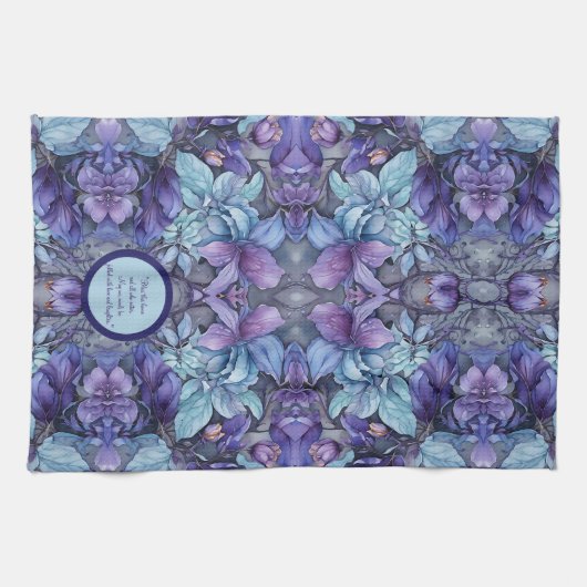 Periwinkle Garden keukenhanddoeken (Horizontaal)