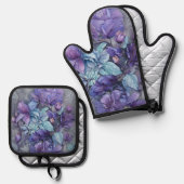 Periwinkle Garden Ovenwant & Pannenlap Set (Voorkant / Achterkant)