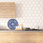 Periwinkle Garden Round  Snijplank