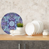 Periwinkle Garden Round  Snijplank