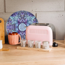 Periwinkle Garden Round  Snijplank