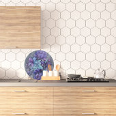 Periwinkle Garden Round Snijplank