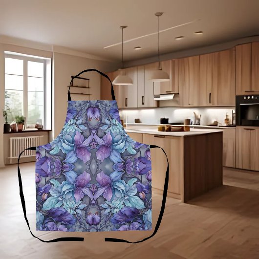 Periwinkle Garden Schort