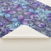 Periwinkle Garden Sherpa Blanket Deken (3/4)