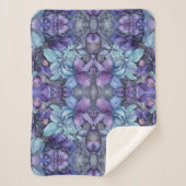 Periwinkle Garden Sherpa Blanket Deken (Voorkant)