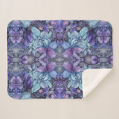 Periwinkle Garden Sherpa Blanket Deken (Voorkant (horizontaal))