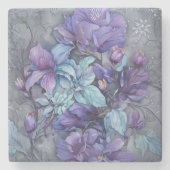 Periwinkle Garden Stenen Onderzetter (Voorkant)