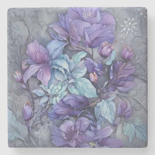 Periwinkle Garden Stenen Onderzetter (Voorkant)