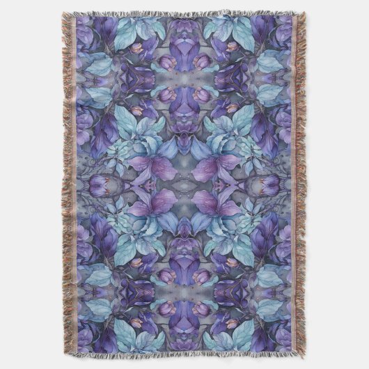 Periwinkle Garden Throw Blanket Deken (Voorkant Verticaal)