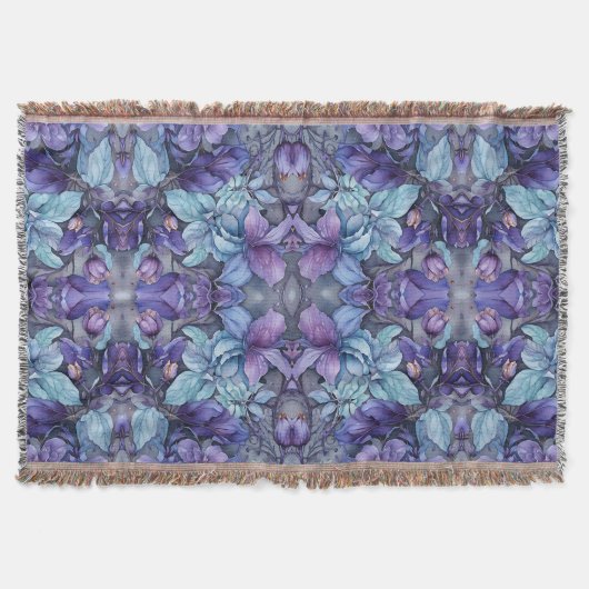 Periwinkle Garden Throw Blanket Deken (Voorkant)
