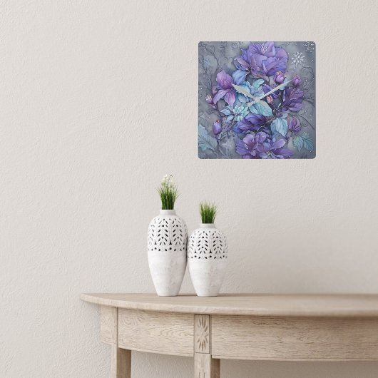 Periwinkle Gardens Vierkante Klok