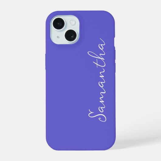 Periwinkle Gepersonaliseerd iPhone 15 Case (Achterkant)