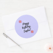 Periwinkle Gepersonaliseerde Verjaardag Stickers (Envelop)