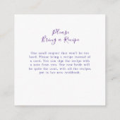 Periwinkle geperst Wildflower Boho Vrijgezellenfee Informatiekaartje (Achterkant)