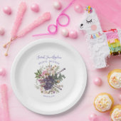 Periwinkle geperst Wildflower Boho Vrijgezellenfee Papieren Bordje (Feest)