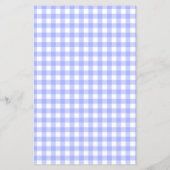 Periwinkle Gingham controleert  briefpapier (Achterkant)