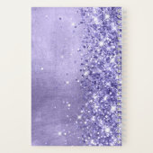Periwinkle Glitter Lavender Blue Girly Signature Notitieboek (Achterkant)