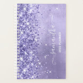 Periwinkle Glitter Lavender Blue Girly Signature Planner (Voorkant)