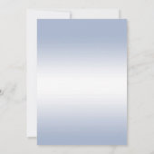 Periwinkle Glitter, Silver Ring Wedding Reception Kaart (Achterkant)