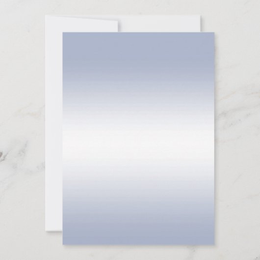 Periwinkle Glitter, Silver Ring Wedding Reception Kaart (Achterkant)