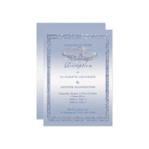 Periwinkle Glitter, Silver Ring Wedding Reception