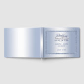 Periwinkle Glitter & Silver Wedding Rings Gastenboek (Volledig)