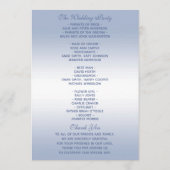 Periwinkle Glitter & Silver Wedding Rings Programmakaart (Achterkant)