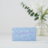 Periwinkle Glitter  Visitekaartjes (Staand voorkant)