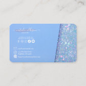 Periwinkle Glitter  Visitekaartjes (Achterkant)