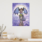 Periwinkle Gothic Fairy Art Poster Print (Keuken)