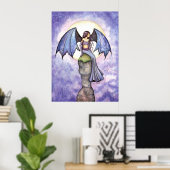 Periwinkle Gothic Fairy Art Poster Print (Thuiskantoor)
