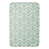 Periwinkle Green White Decorative Chic Floral Badmat (Voorkant Verticaal)