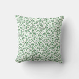 Periwinkle Green White Decorative Chic Floral Kussen