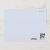 Periwinkle Grey Zacht Bord Wit Pastel Effen Kleur Briefkaart (Achterkant)
