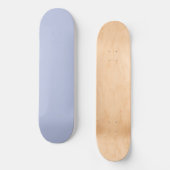 Periwinkle Grey Zacht Bord Wit Pastel Effen Kleur Persoonlijk Skateboard (Voorkant)