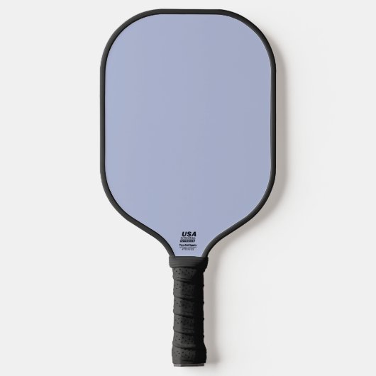Periwinkle Grey Zacht Bord Wit Pastel Effen Kleur Pickleball Paddle (Voorkant)