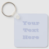 Periwinkle Grey Zacht Bord Wit Pastel Effen Kleur Sleutelhanger (Voorkant)