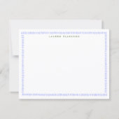 Periwinkle Hand-Painted Border Note Card Kaart (Voorkant)