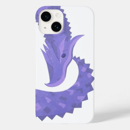 Periwinkle hartdraak op wit Case-Mate iPhone case (Achterkant)
