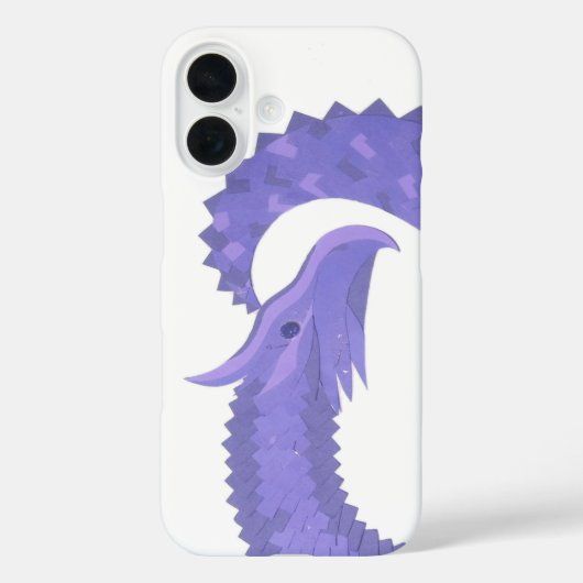 Periwinkle hartdraak op wit Case-Mate iPhone case (Achterkant)