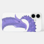 Periwinkle hartdraak op wit Case-Mate iPhone case (Achterkant (horizontaal))