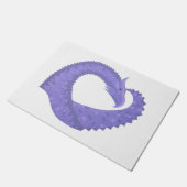 Periwinkle hartdraak op wit deurmat (Schuin)