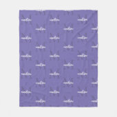 Periwinkle Herhalende Monogram Gepersonaliseerde N Fleece Deken (Voorkant)