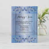 Periwinkle  huwelijksuitnodiging kaart (Staand voorkant)