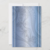 Periwinkle  huwelijksuitnodiging kaart (Achterkant)