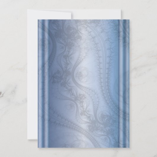 Periwinkle  huwelijksuitnodiging kaart (Achterkant)